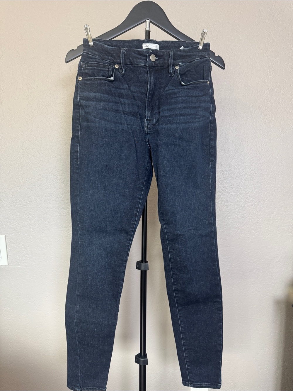 Good American Blue Women's High-Rise Jeans - Deep Indigo